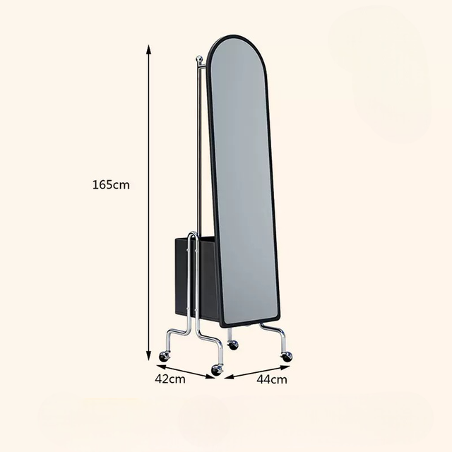 กระจกแต่งตัวซ่อนราวแขวนและกล่องไม้ สไตล์วินเท็จ รุ่น Yokori - Image 8