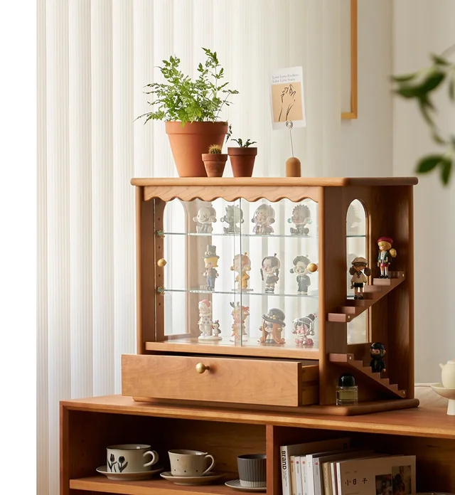 ตู้โชว์ไม้สไตล์ญี่ปุ่น รุ่น Umi