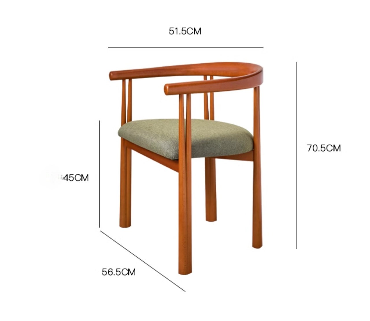 เก้าอี้ไม้รับประทานอาหาร รุ่น Aelin - Image 10