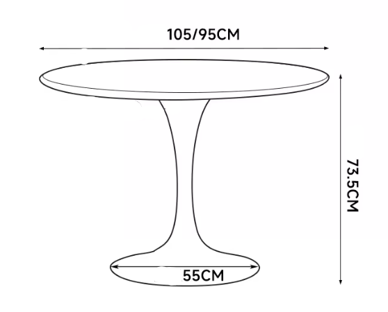โต๊ะอาหารทรงกลมสไตล์นอร์ดิก รุ่น Taishi - Image 6