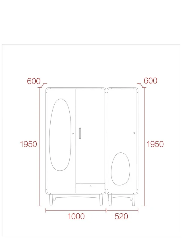 ตู้เสื้อผ้ามินิมอลแต่งหวาย - Image 4