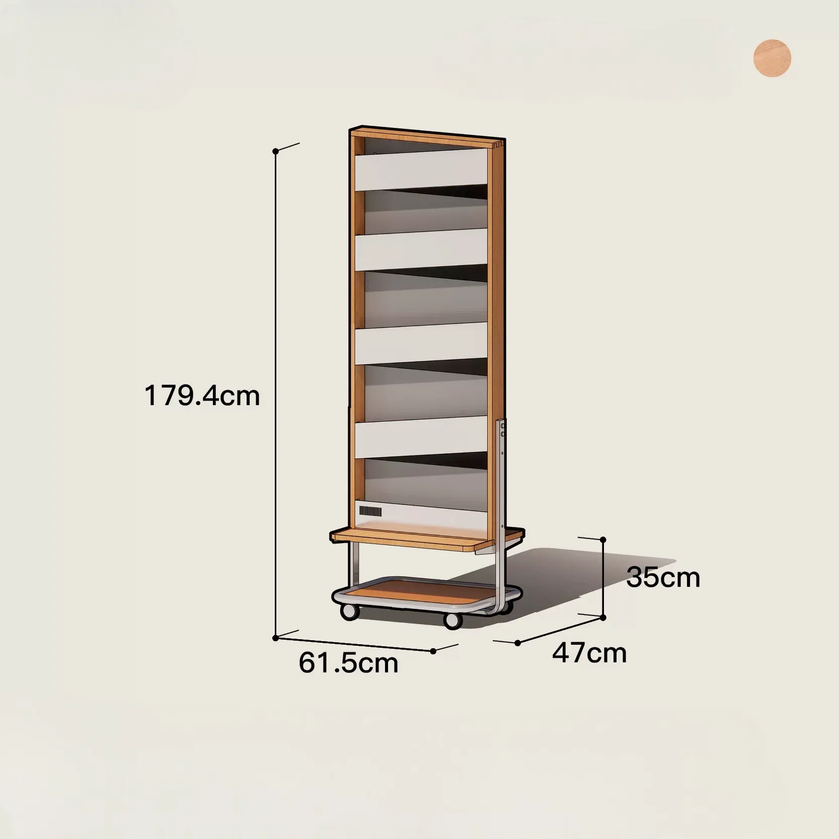 กระจก ชั้นวางหนังสือเคลื่อนที่ - Image 8