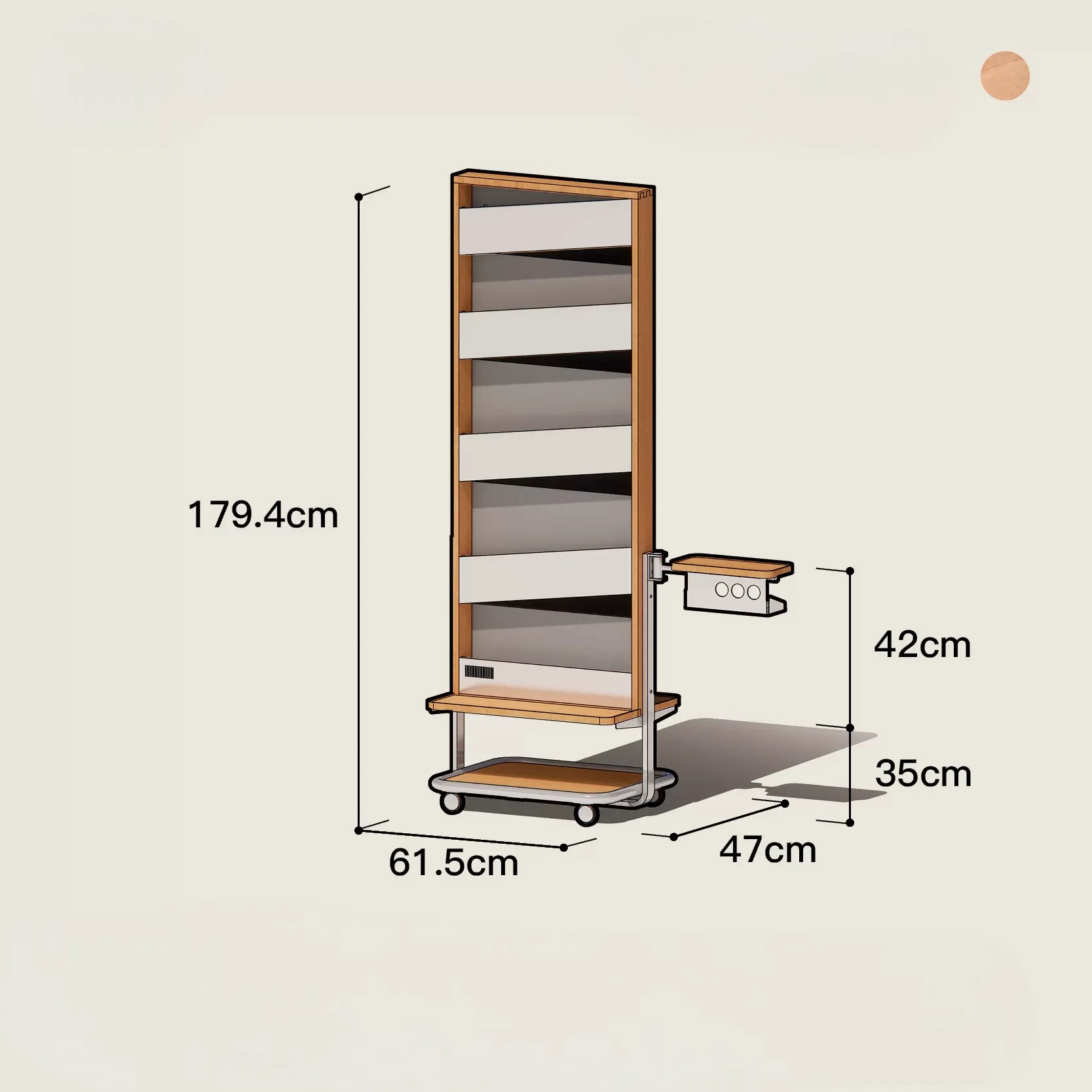 กระจก ชั้นวางหนังสือเคลื่อนที่ - Image 9