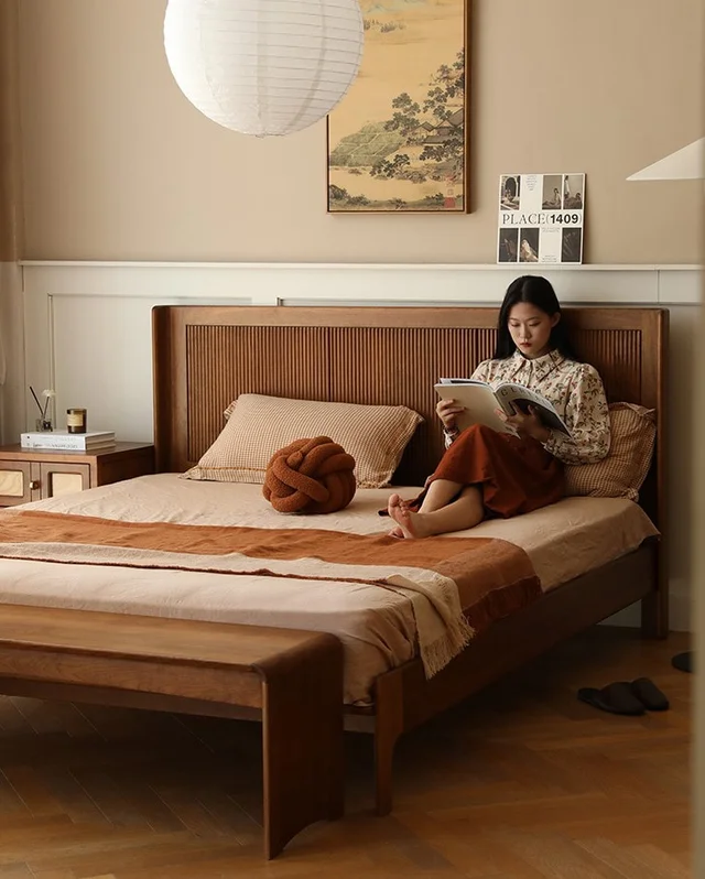 เตียงนอนไม้แบบวินเทจ รุ่น Sakura - Image 2