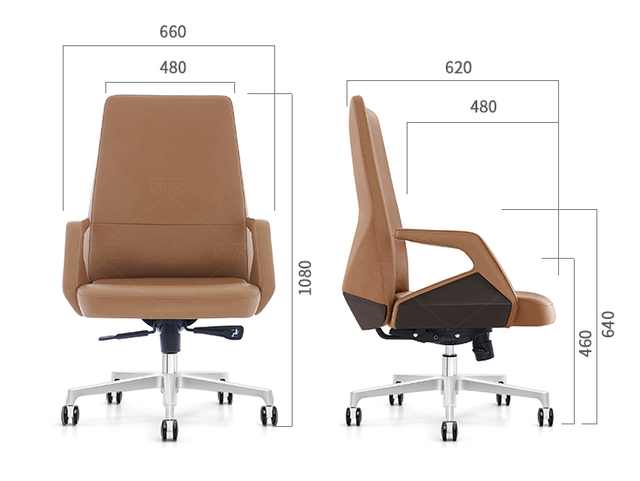 เก้าอี้ผู้บริหารหนังดีไซน์เรียบหรู รุ่น Chairo - Image 8