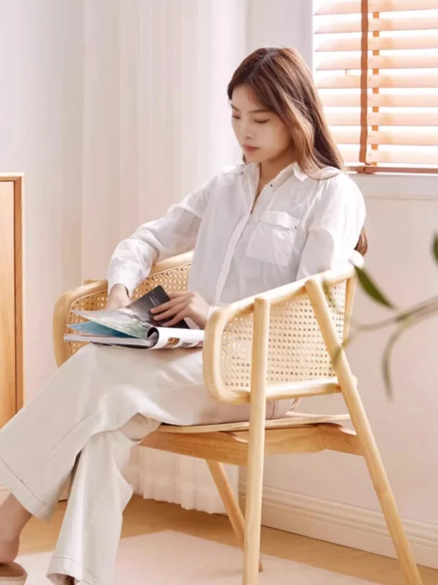 เก้าอี้ไม้แต่งด้วยหวาย สำหรับรีสอร์ท รุ่น Kohak - Image 5